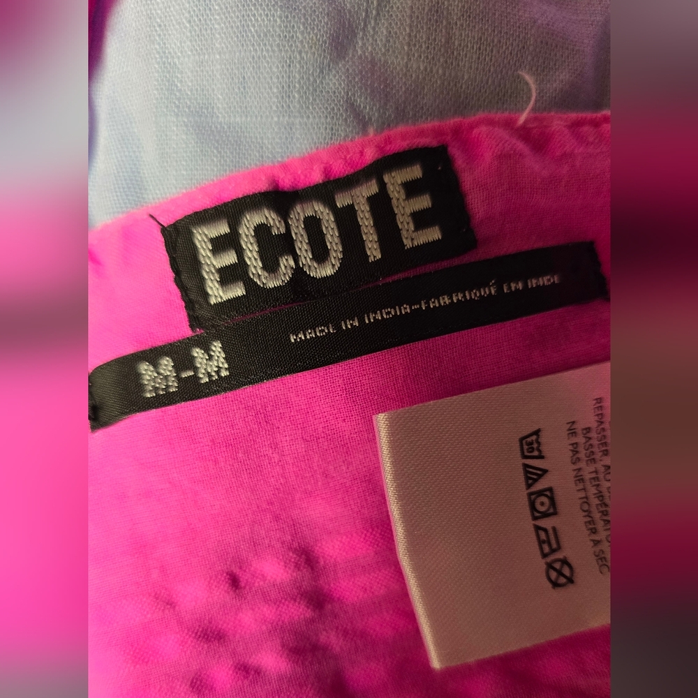 🩷 Urban Outfitters Women's Pink Ecote Jana Crop-top Size Medium - Picture 10 of 10